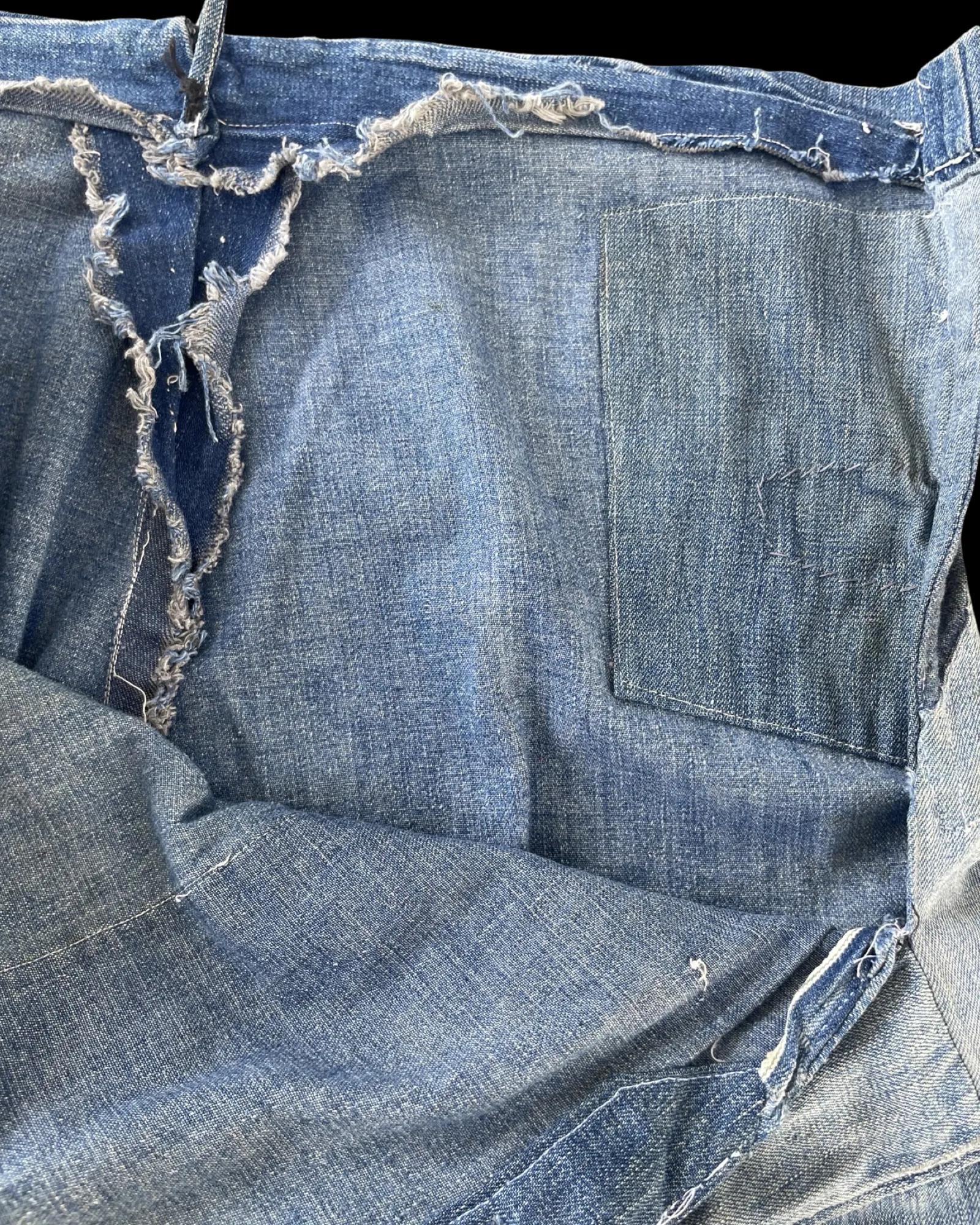 Rare Depression Era Late 1920s/ Early 1930s Side Button Denim