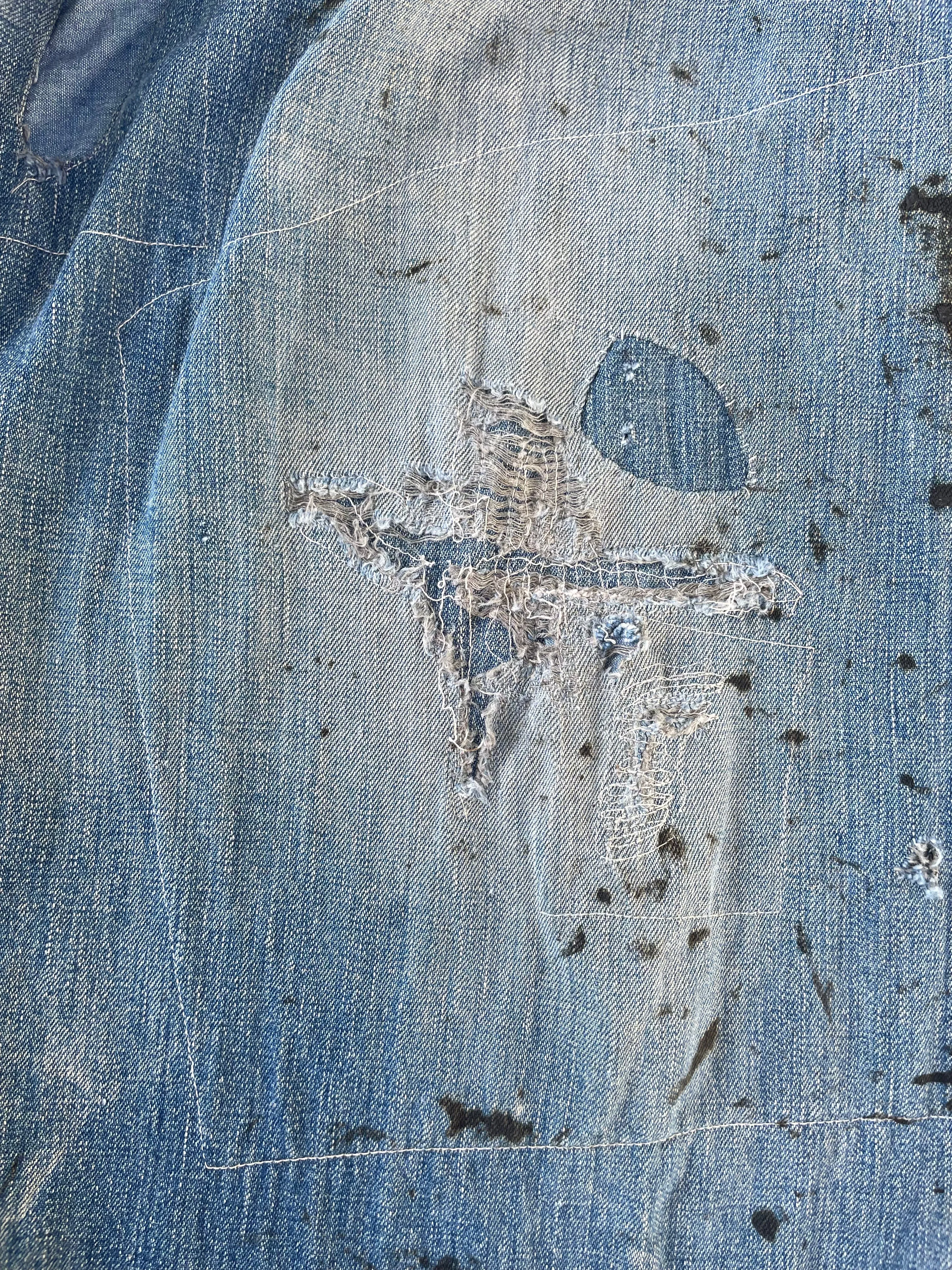 Rare Depression Era Late 1920s/ Early 1930s Side Button Denim