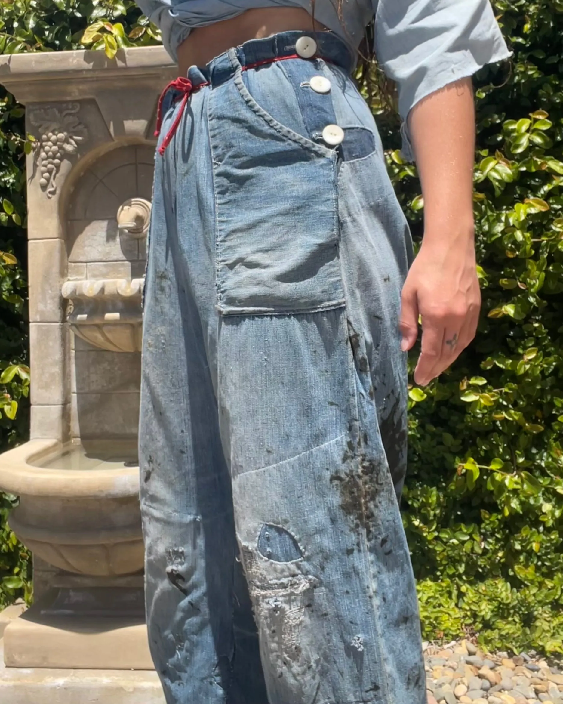 Rare Depression Era Late 1920s/ Early 1930s Side Button Denim
