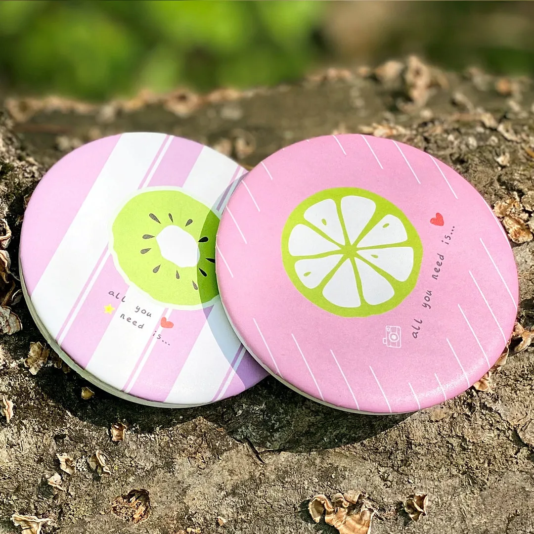 Red Watermelon Compact Makeup Mirror
