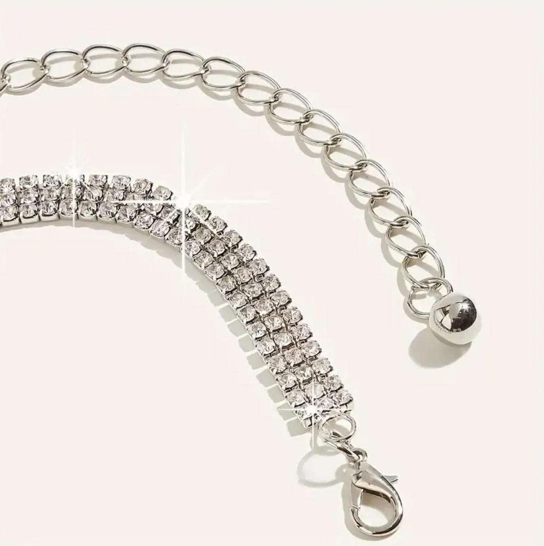 Rhinestone Skinny Waist Chain Belt