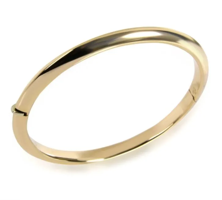 Roberto Coin 18K Yellow Gold Knife Edge Hinged Bangle