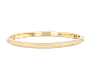Roberto Coin 18K Yellow Gold Knife Edge Hinged Bangle