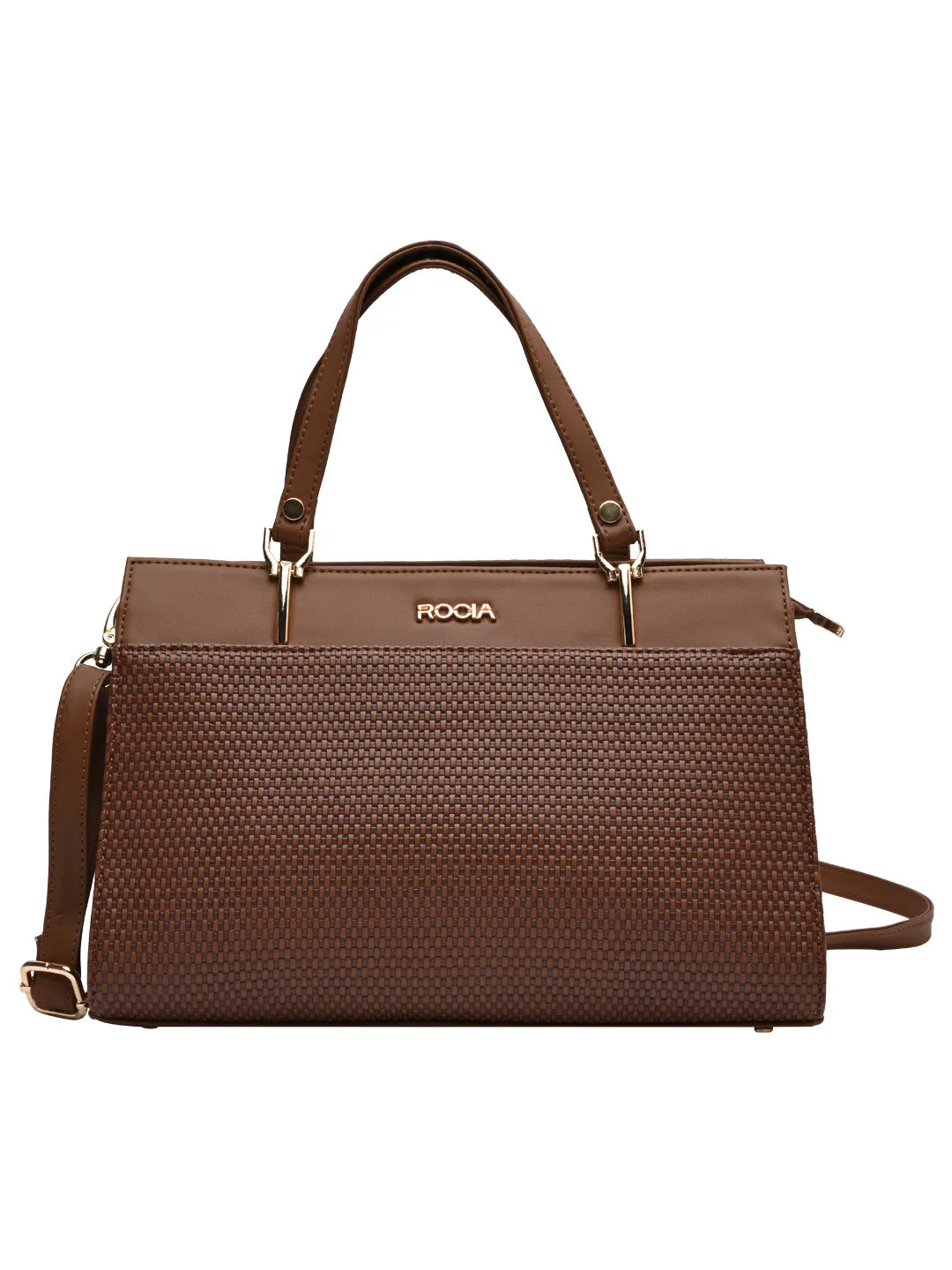 Rocia By Regal Brown Women Textured Handbag