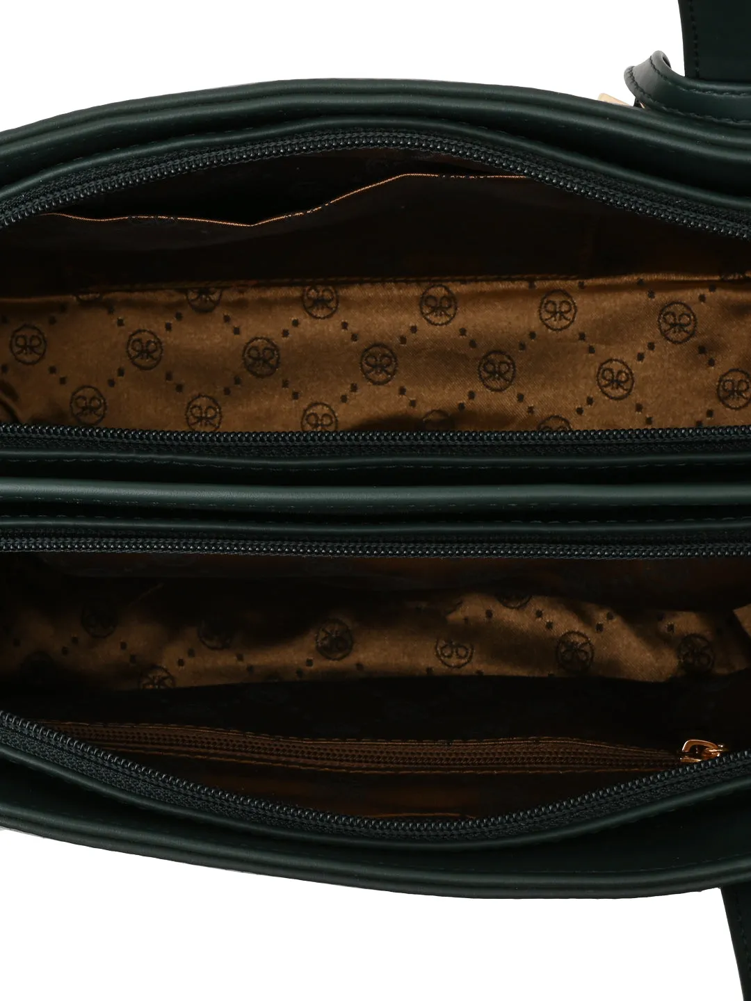 Rocia By Regal Green Women Solid Multi Compartent Work Bag