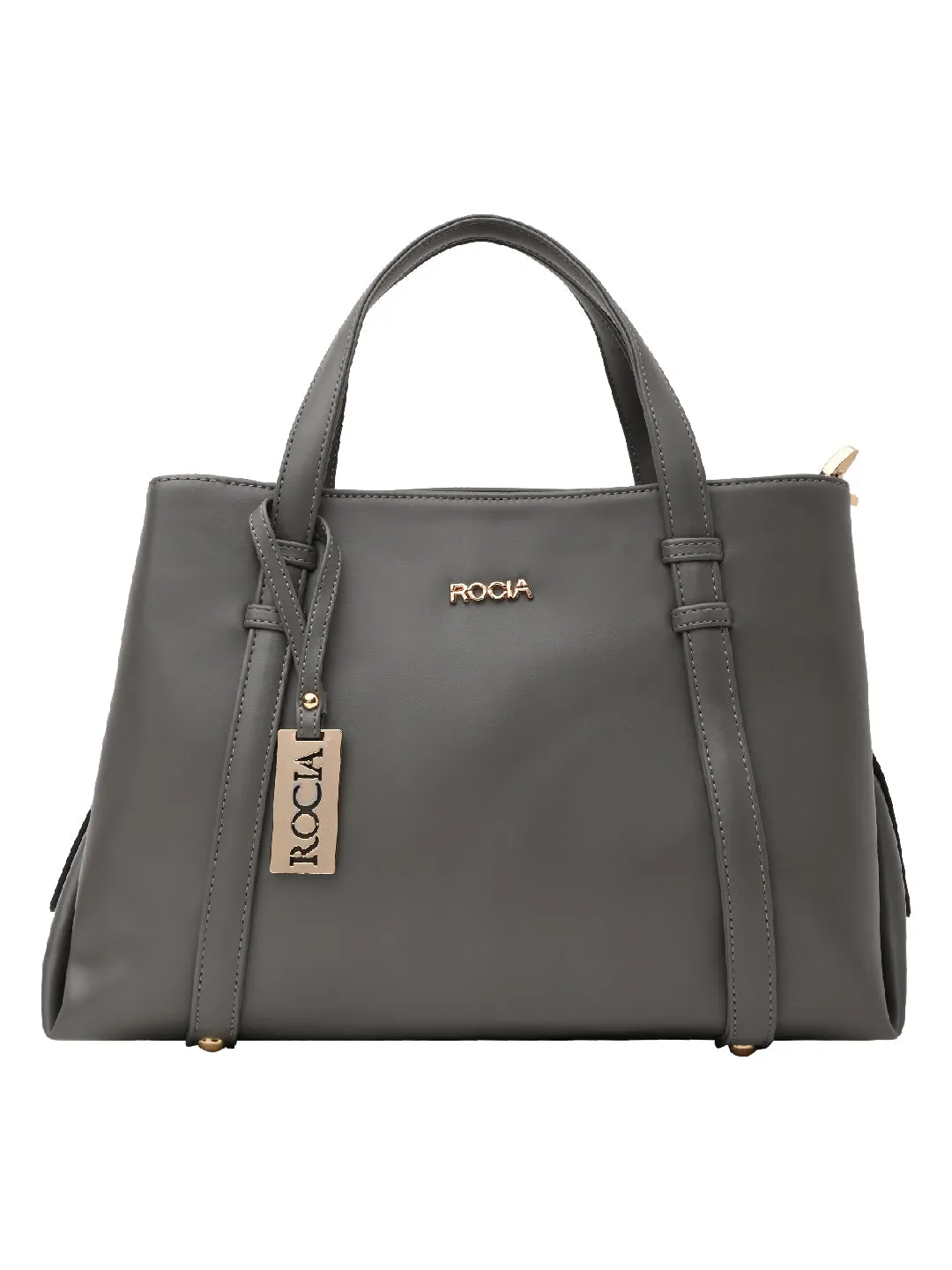 Rocia By Regal Grey Women Solid Multi Compartent Work Bag