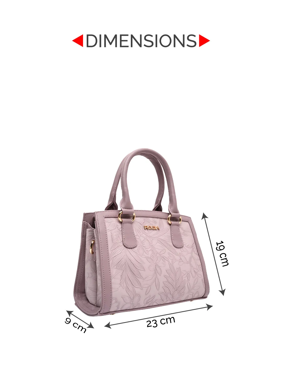 Rocia By Regal Lilac Women Flower Patterned Self Handbag