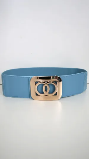 Rossa Blue Elastic Waist Belt