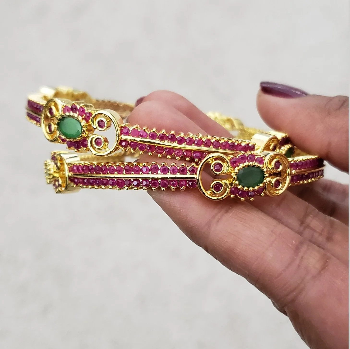 Ruby Bangles Set