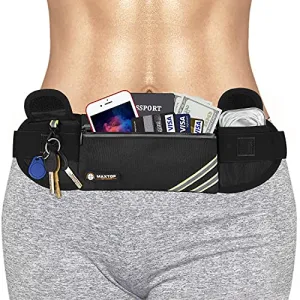 Running Belt Fanny Packs for Women Men,Waist Pack Bag for Fitness Workout Walking Exercise,Water Resistant Runners Belt Bag Jogging Pouch Fits iPhone 8 11 XS Plus,Travel Money Phone Holder for Runnin