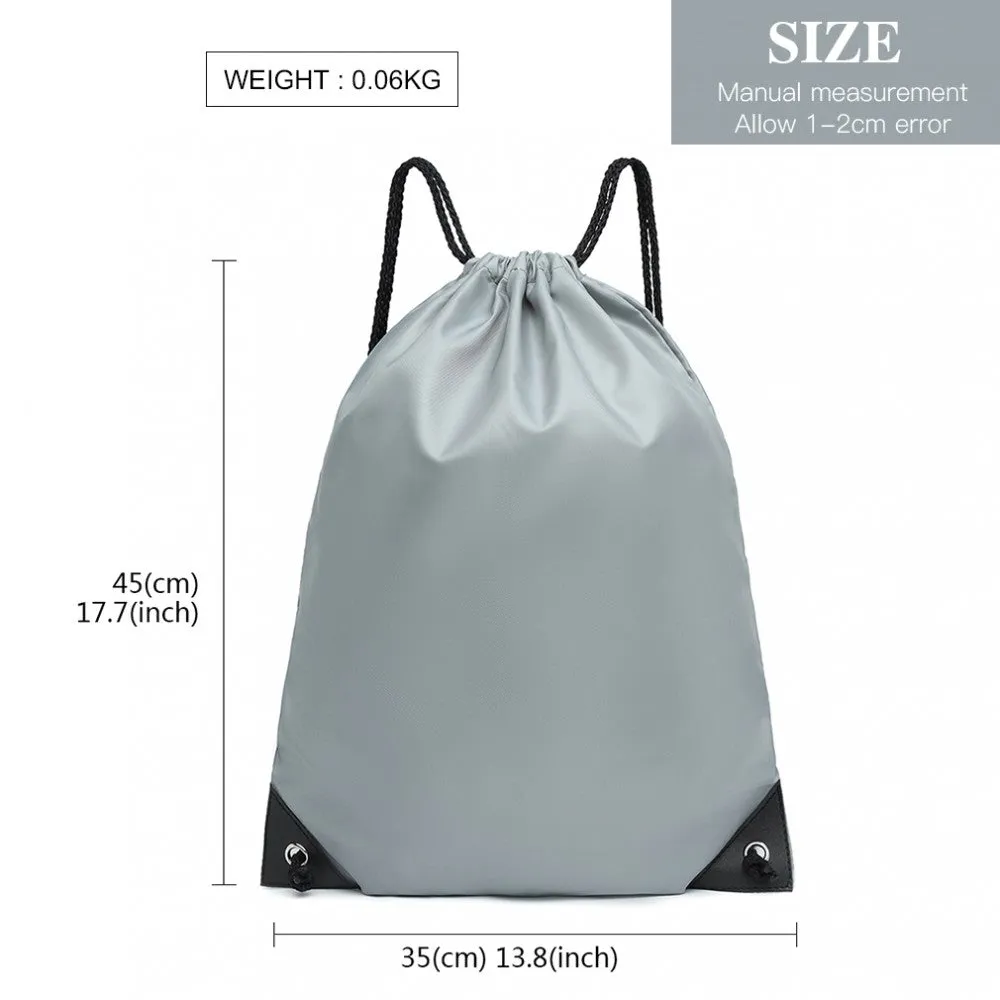 S2020 - Kono Polyester Drawstring Backpack - Black