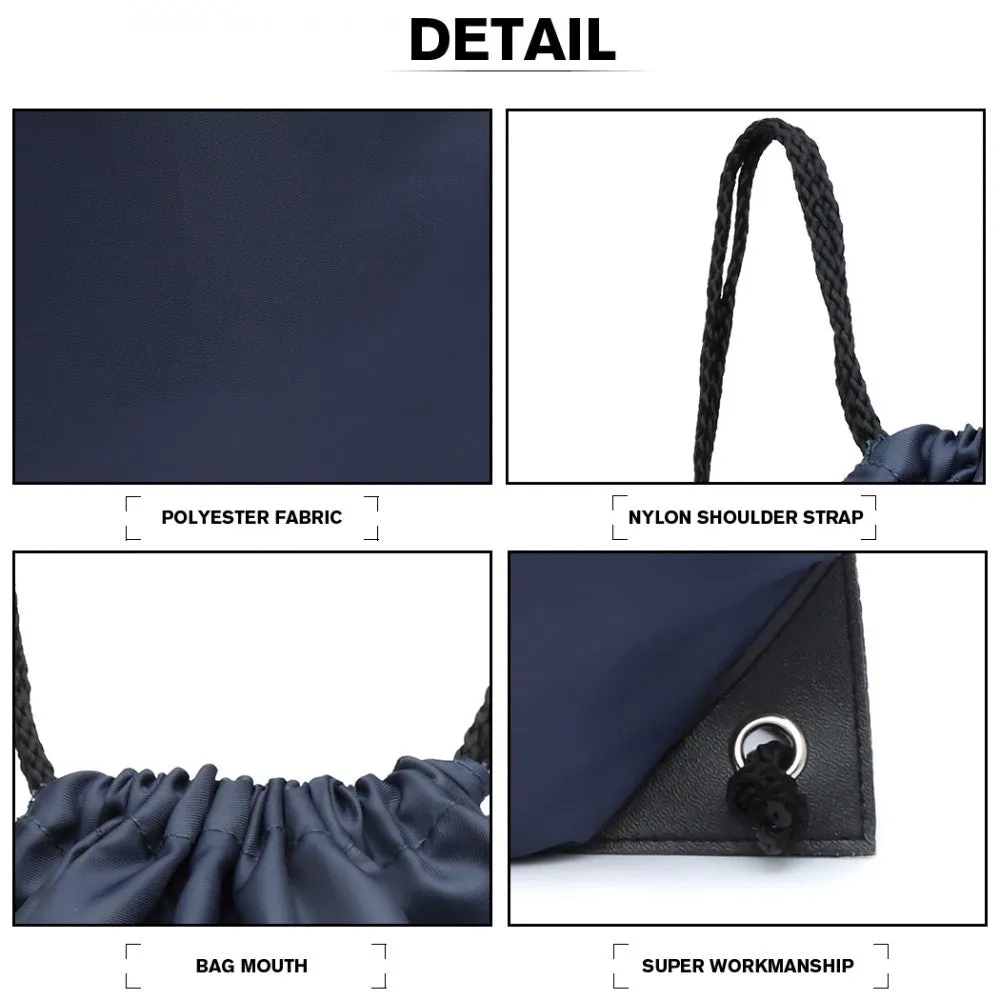 S2020 - Kono Polyester Drawstring Backpack - Black