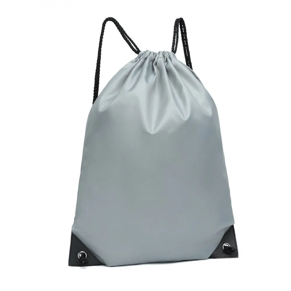 S2020 - Kono Polyester Drawstring Backpack - Black