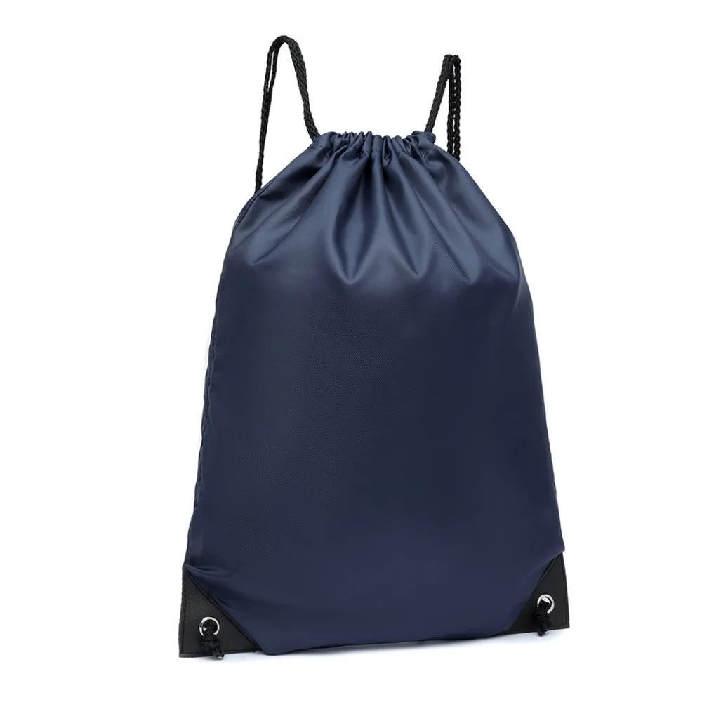 S2020 - Kono Polyester Drawstring Backpack - Black
