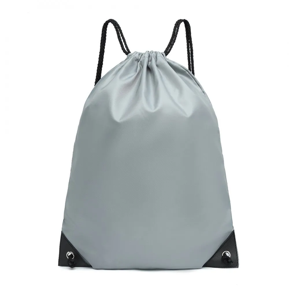 S2020 - Kono Polyester Drawstring Backpack - Black