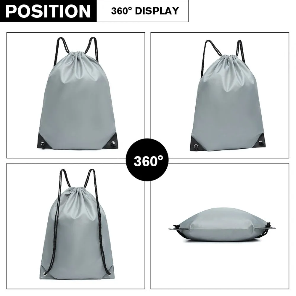 S2020 - Kono Polyester Drawstring Backpack - Black