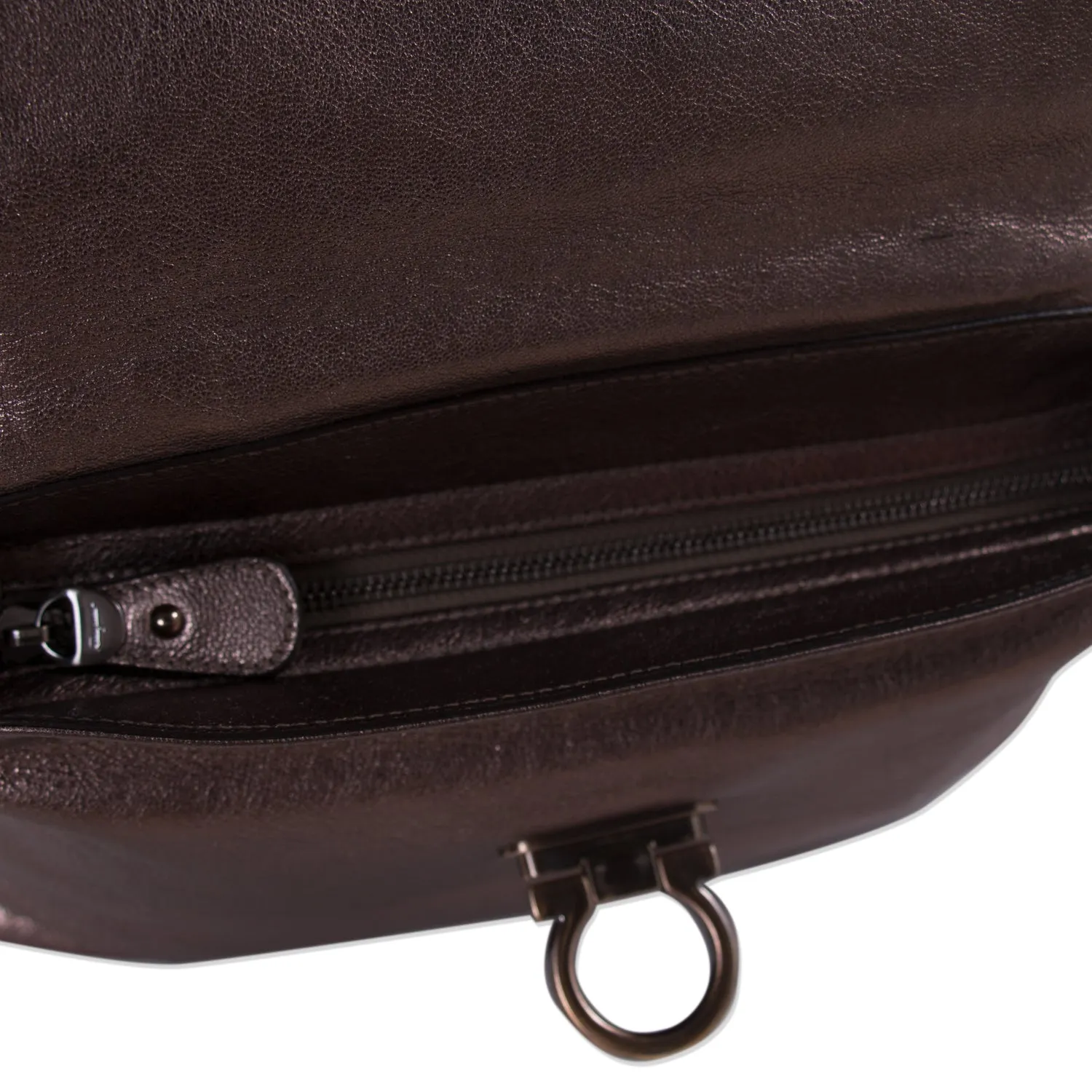 Salvatore Ferragamo Metallic Sofia Satchel