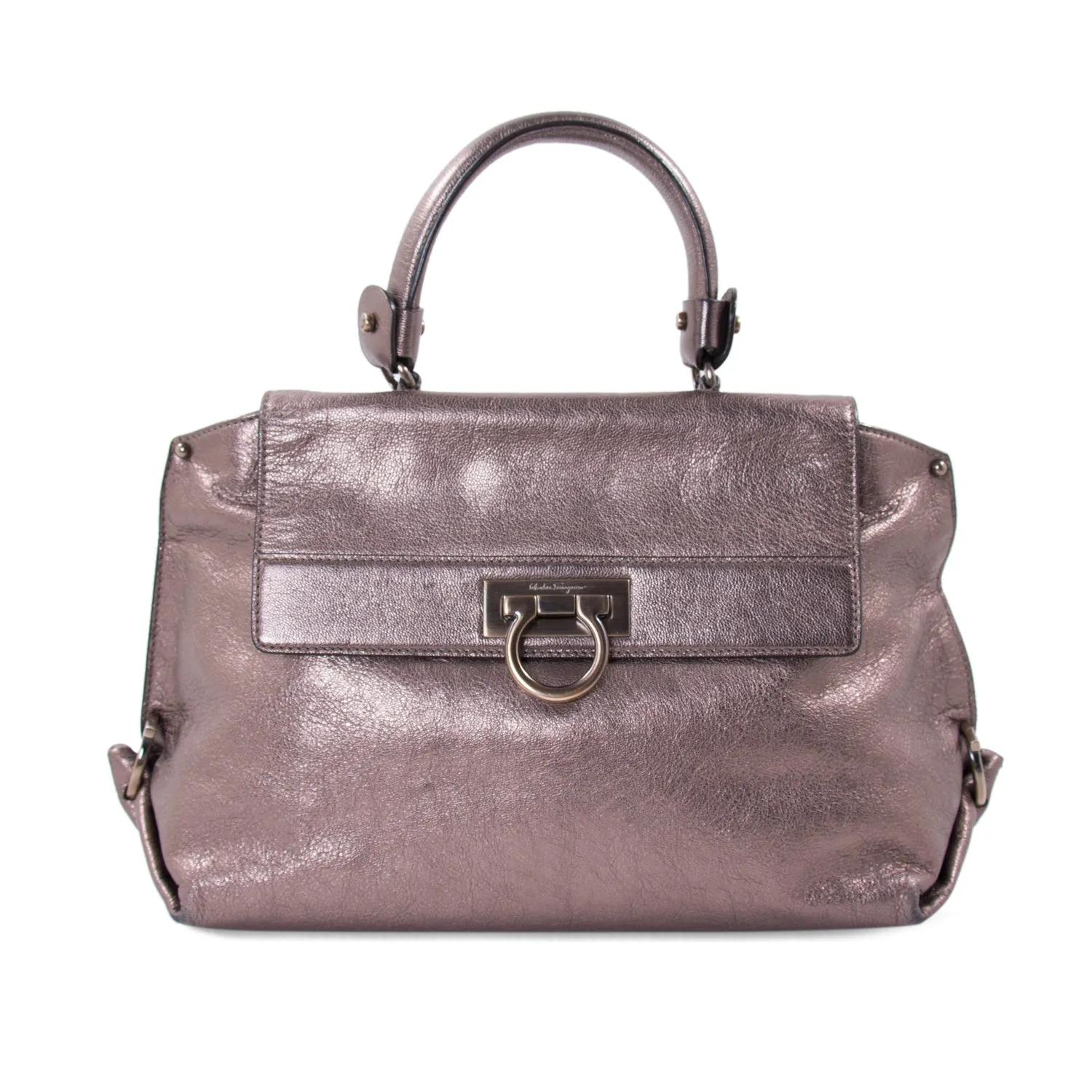 Salvatore Ferragamo Metallic Sofia Satchel