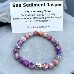 Sea Sediment Jasper Beaded Bracelet