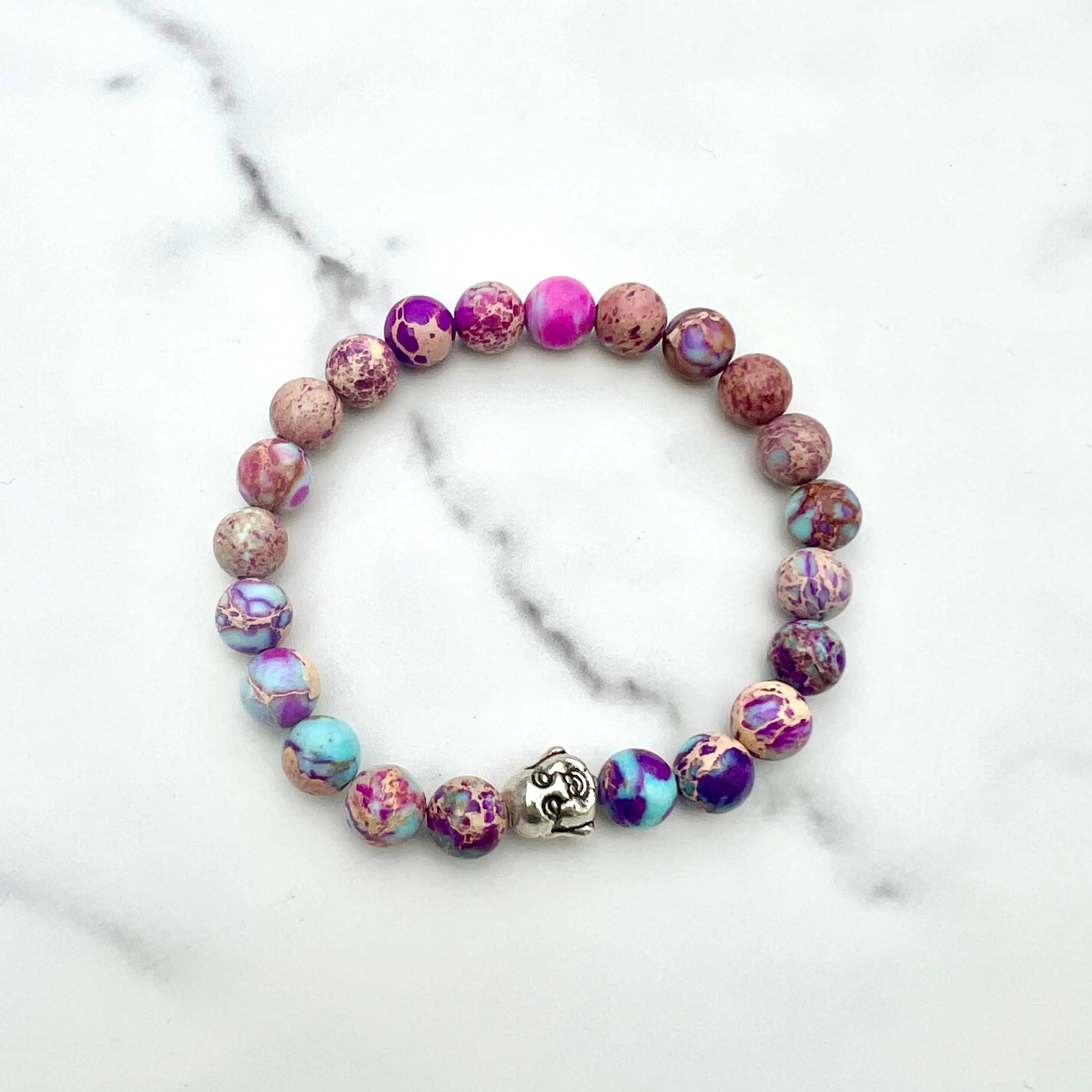 Sea Sediment Jasper Beaded Bracelet