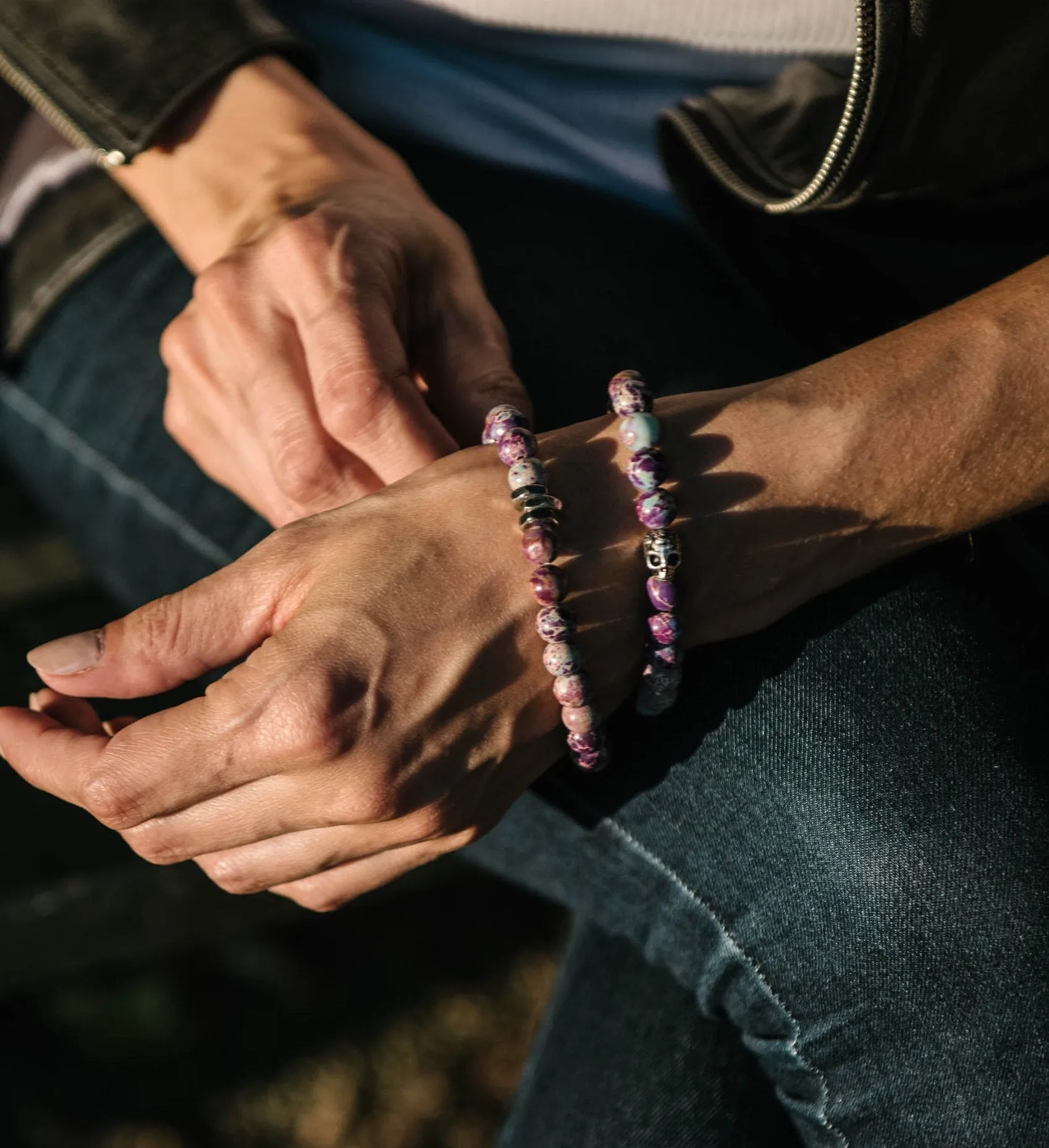 Sea Sediment Jasper Beaded Bracelet