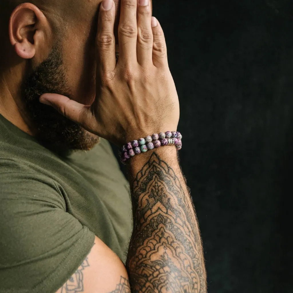 Sea Sediment Jasper Beaded Bracelet