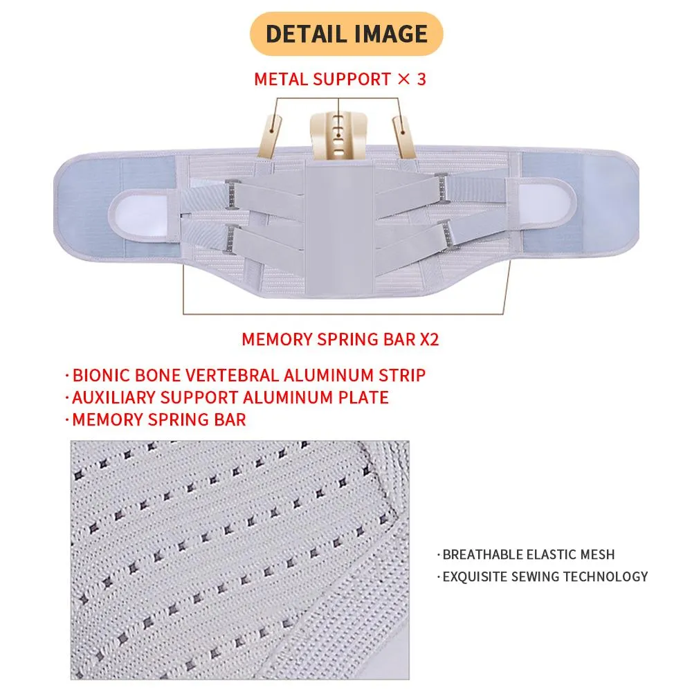 Self-heating Magnetic Steel Plates Waist Support Back Brace Belt