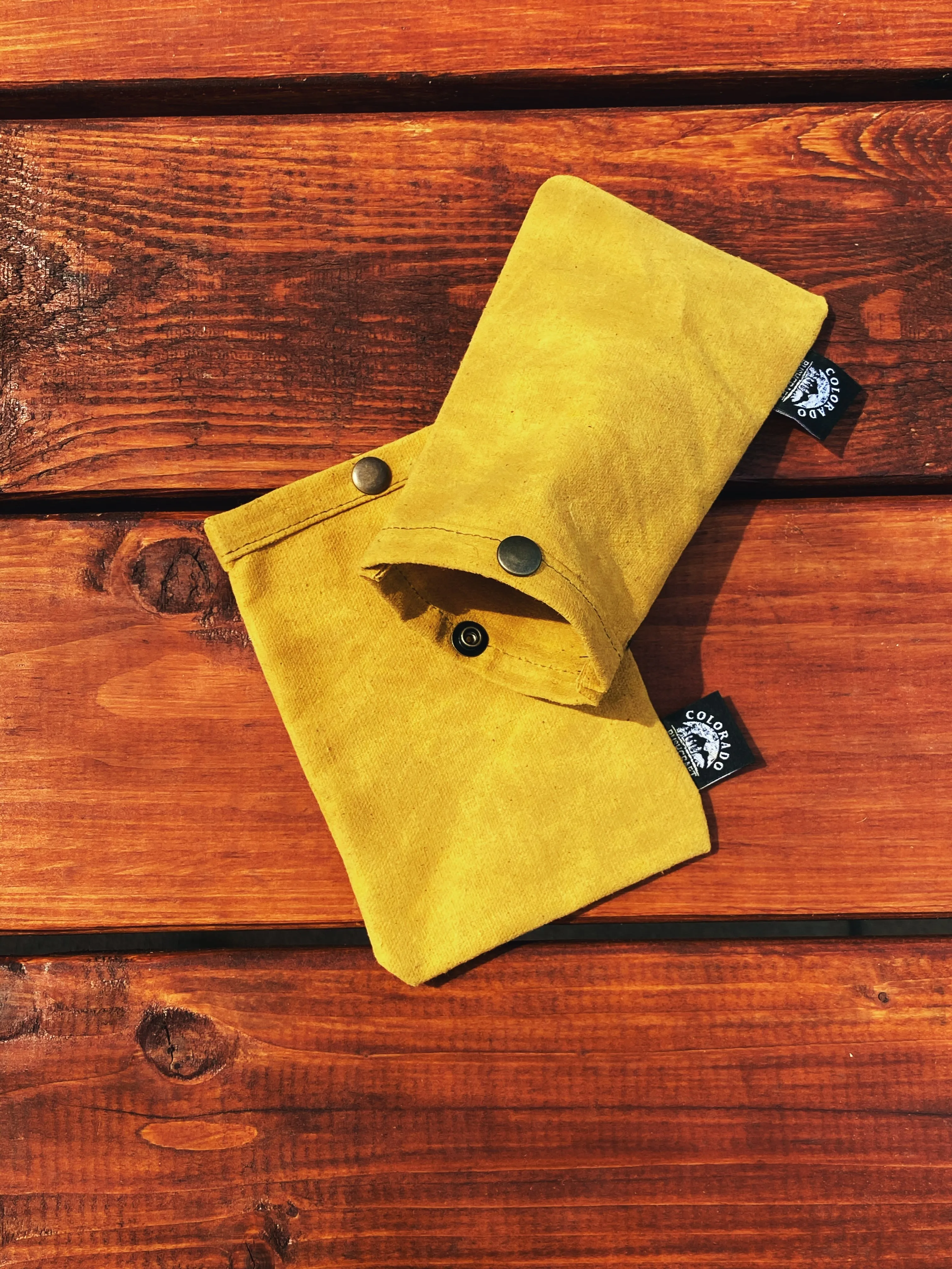 Set of Two Small Handmade Waxed Canvas Ditty Bags for Bushcraft Camping Outdoors (Various Colors)