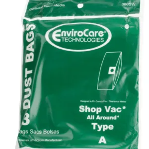 Shop Vac Vacuum Paper Bags Type A – 1.25 Gallons
