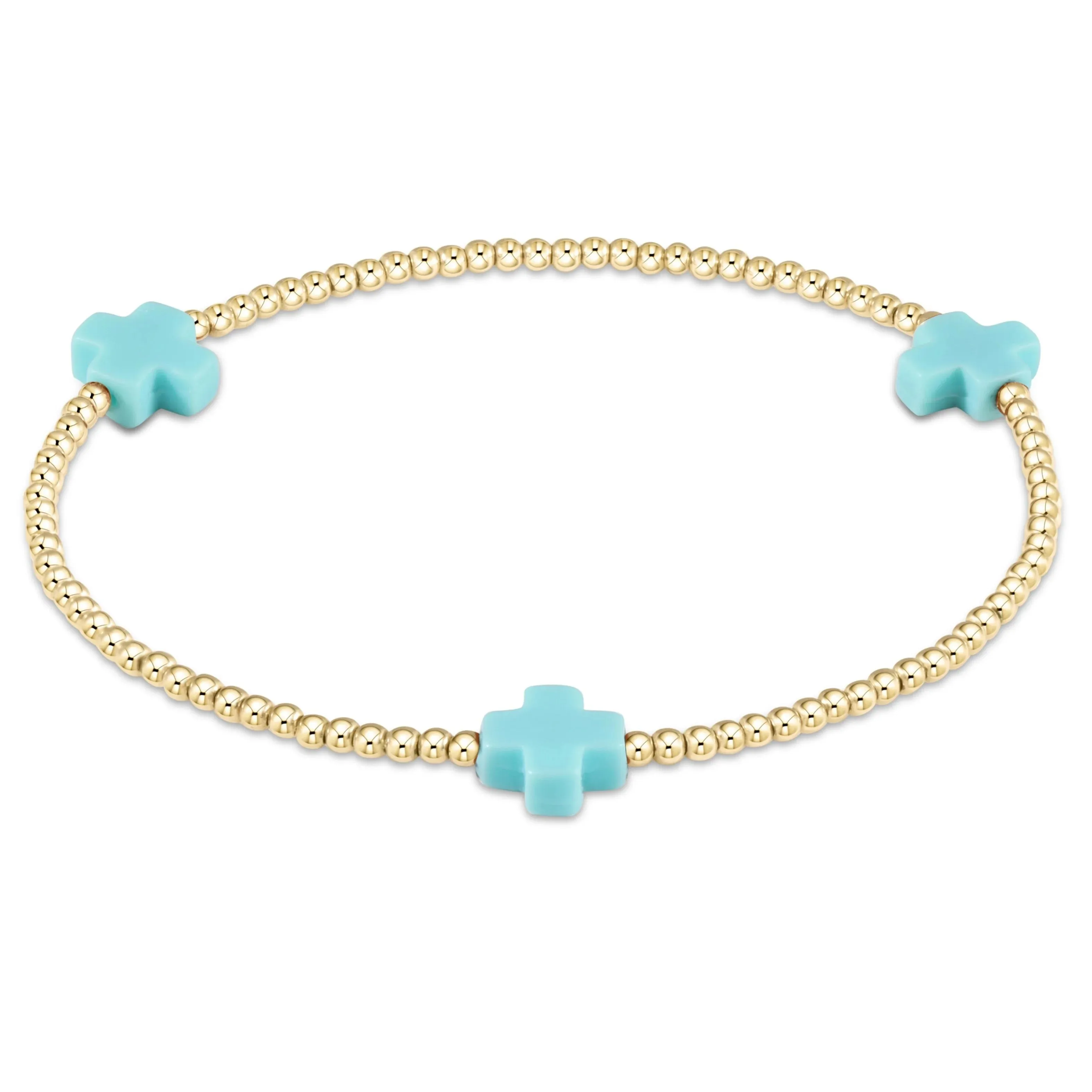 Signature Cross 2mm Bracelet Gold