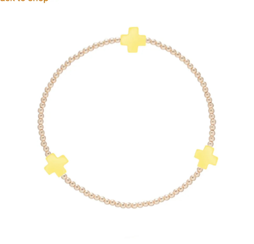 Signature Cross 2mm Bracelet Gold