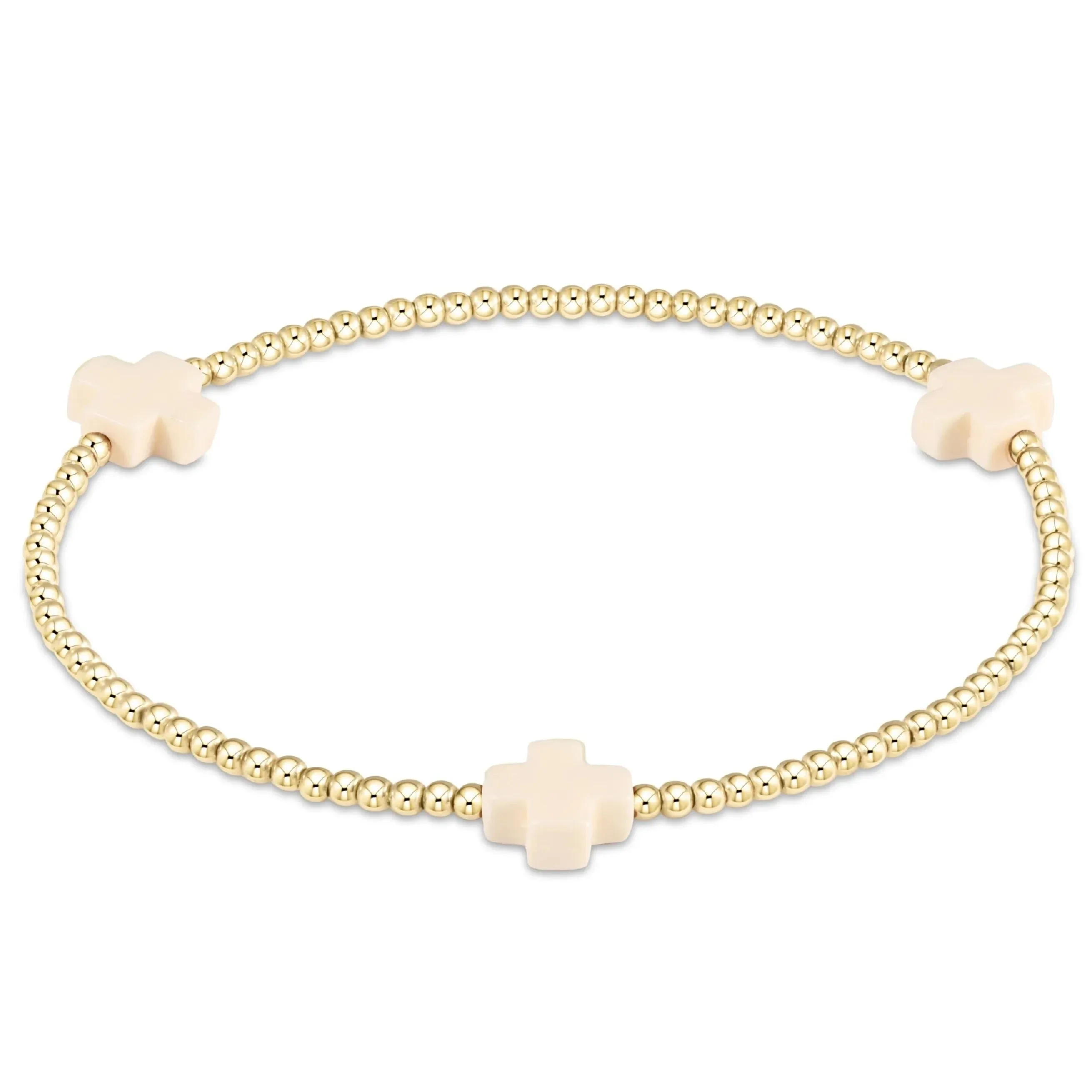 Signature Cross 2mm Bracelet Gold