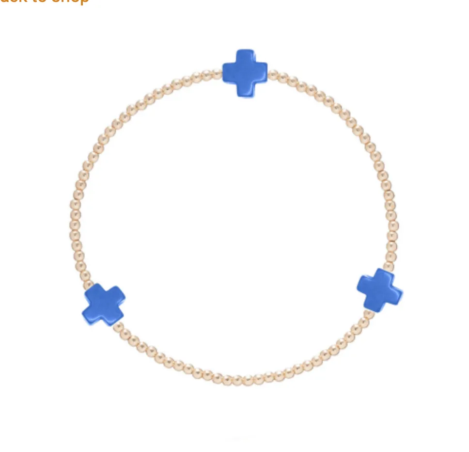 Signature Cross 2mm Bracelet Gold