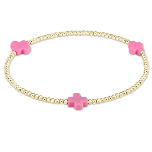 Signature Cross 2mm Bracelet Gold