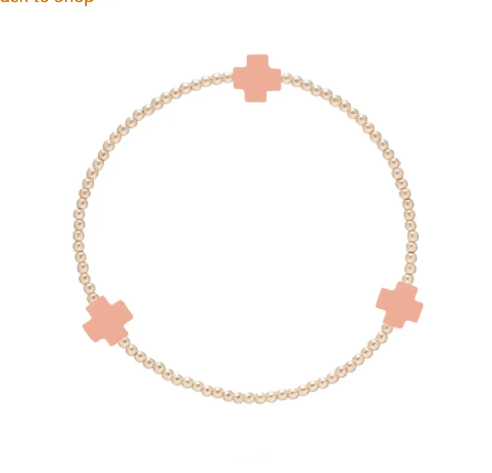 Signature Cross 2mm Bracelet Gold