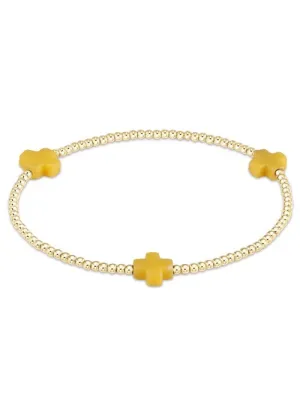 SIGNATURE CROSS BRACELET - YELLOW