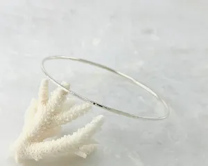 Silver Hammered Bangle