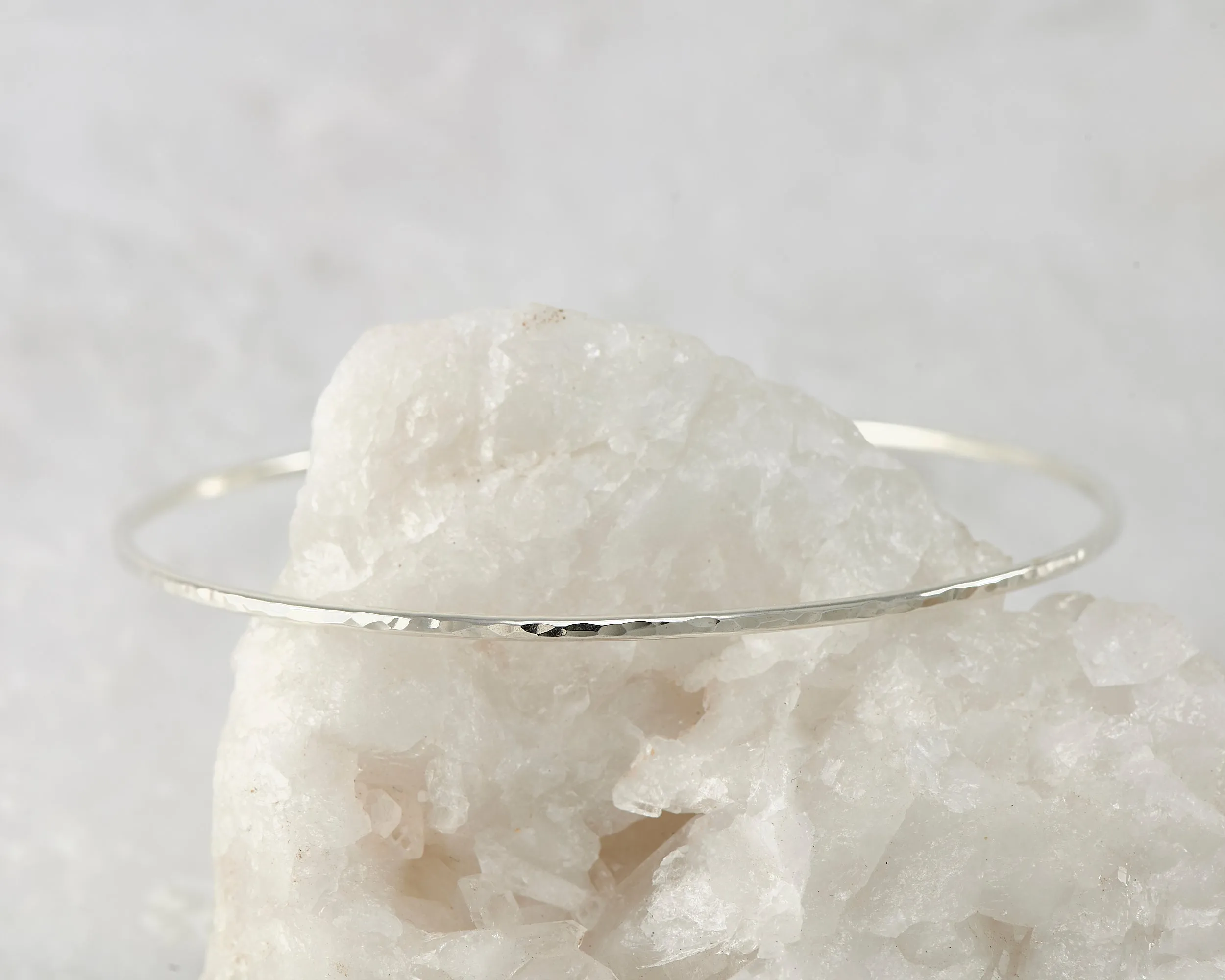 Silver Hammered Bangle