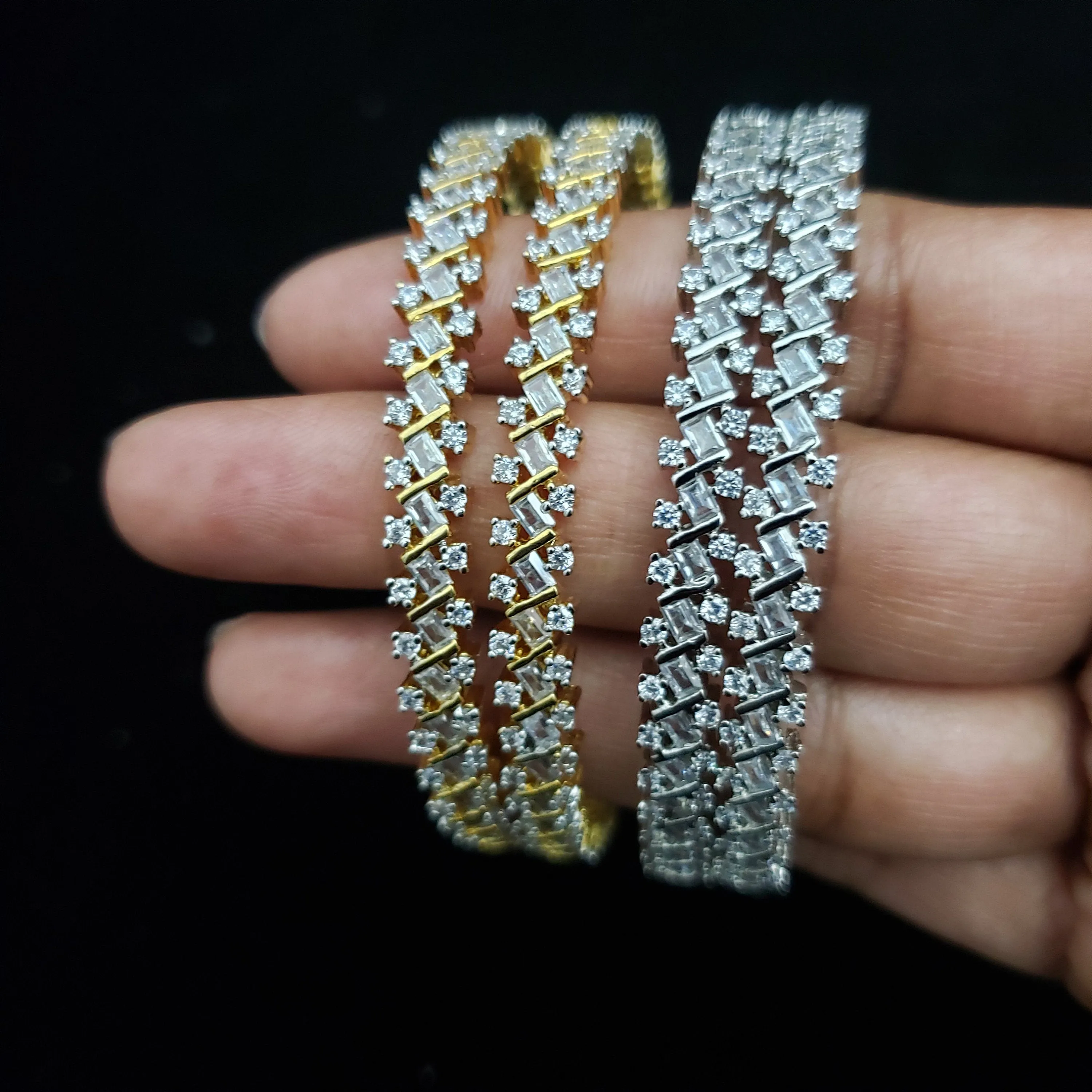 SILVER toNE Bangles Set