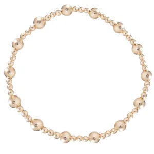Sincerity Pattern 5mm Bead Bracelet- Gold