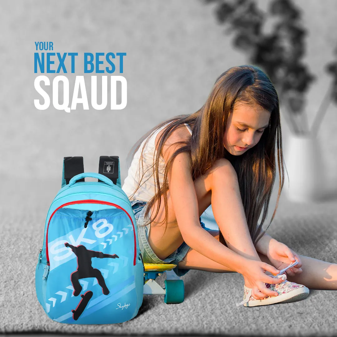 Skybags Squad Nxt 03  School Backpack Sky Blue