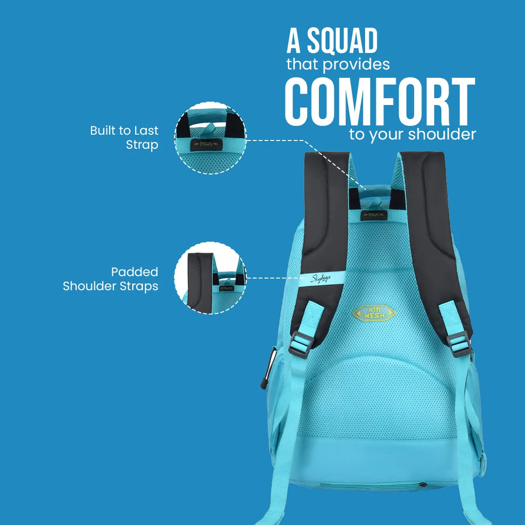 Skybags Squad Nxt 03  School Backpack Sky Blue