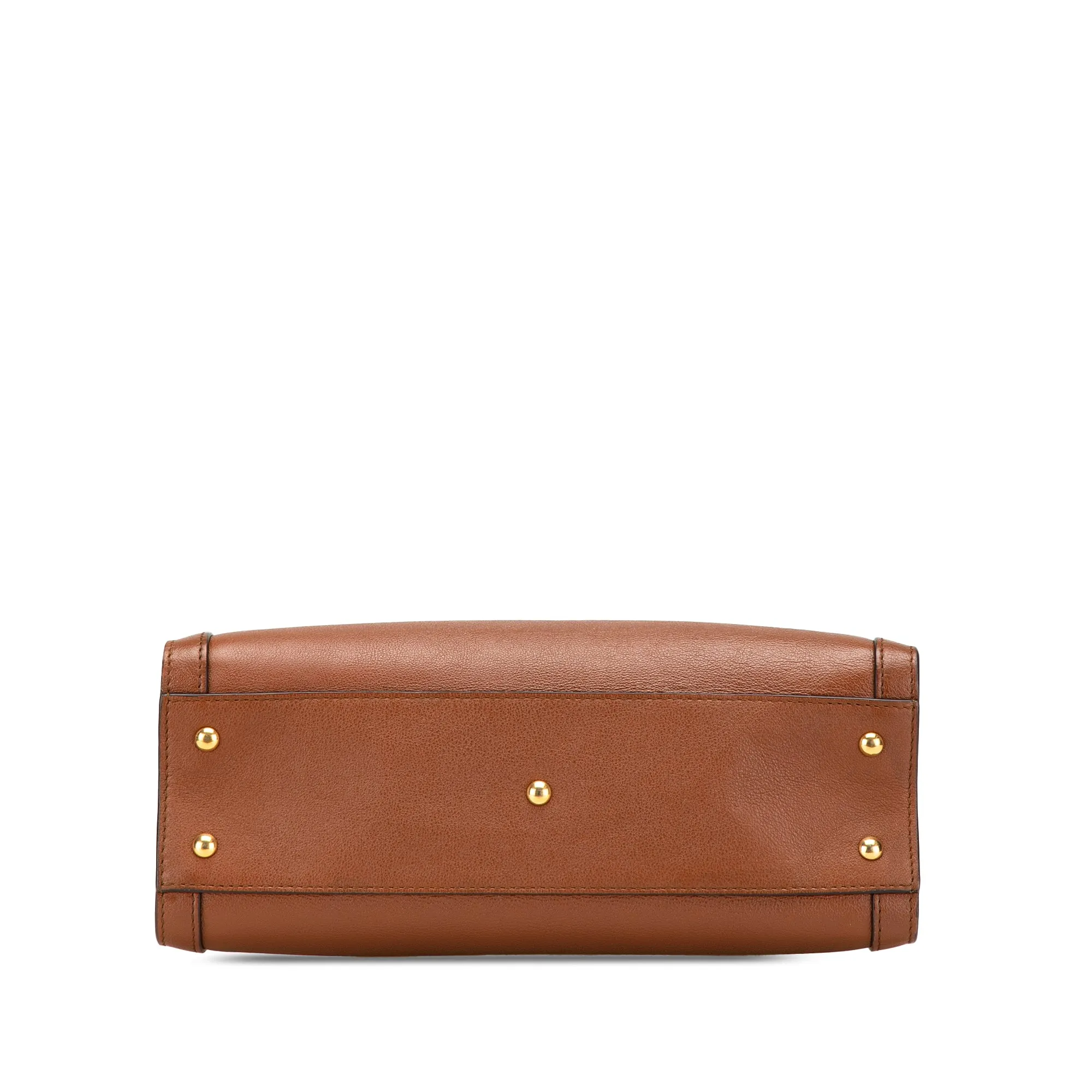 Small Leather Bamboo Diana Satchel