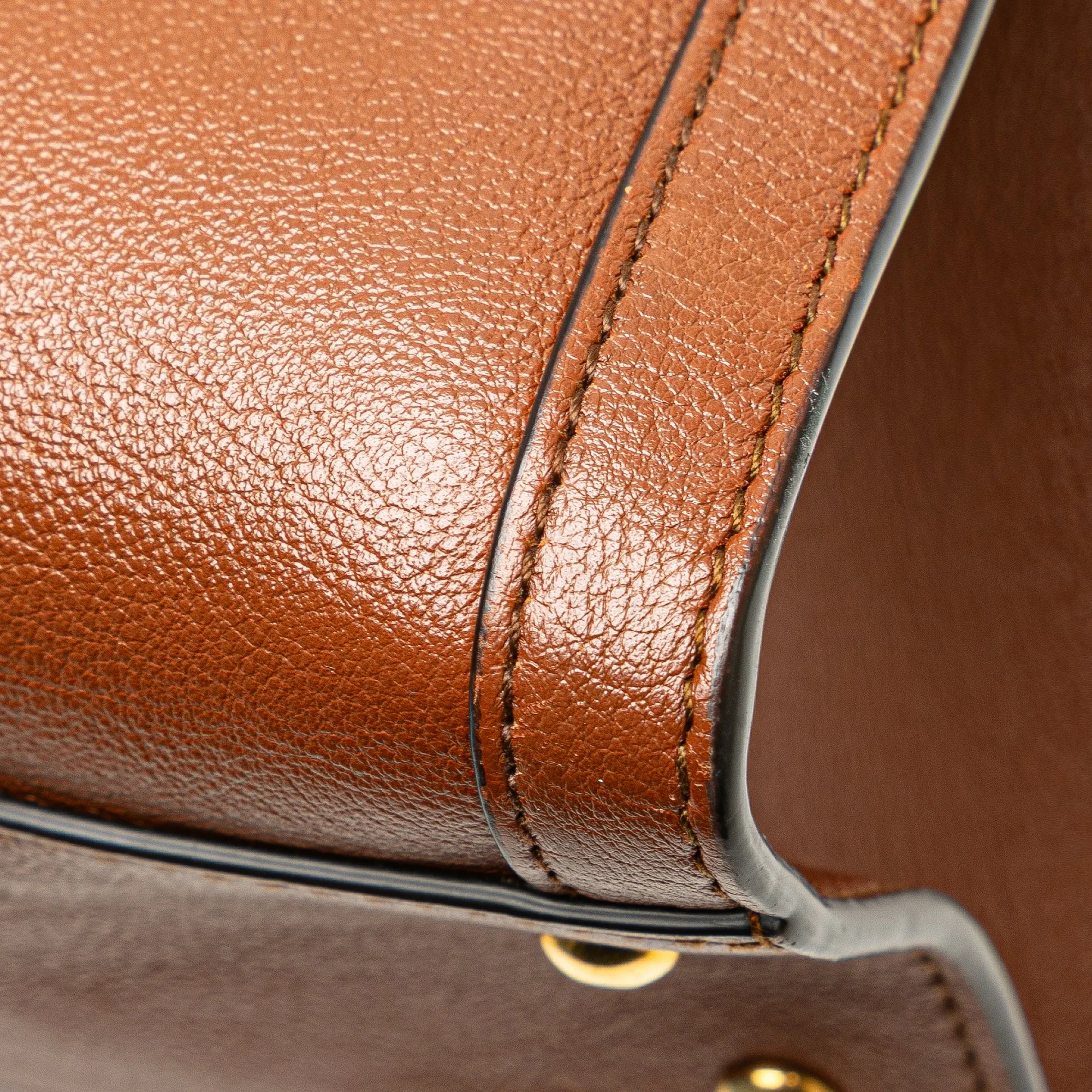 Small Leather Bamboo Diana Satchel