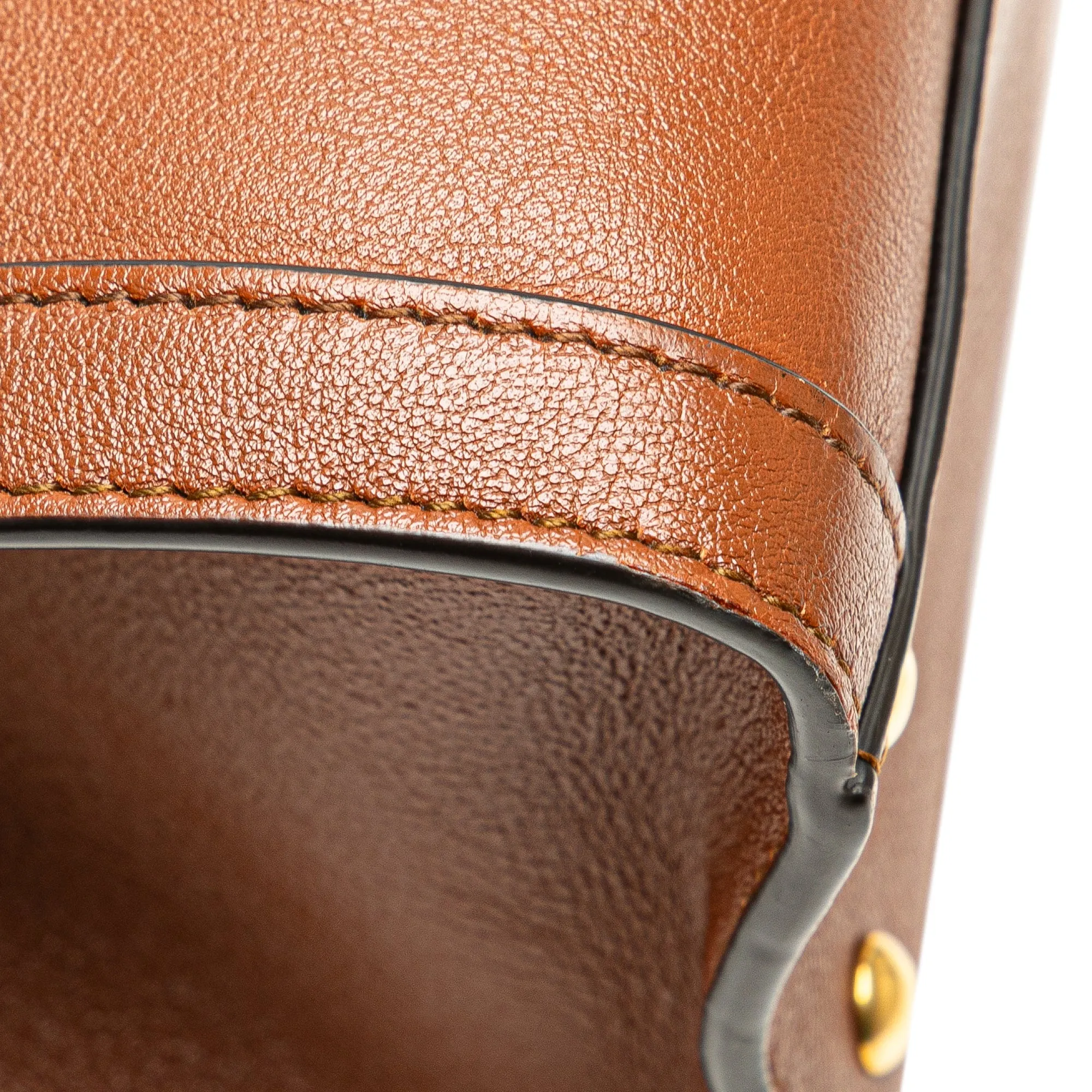 Small Leather Bamboo Diana Satchel