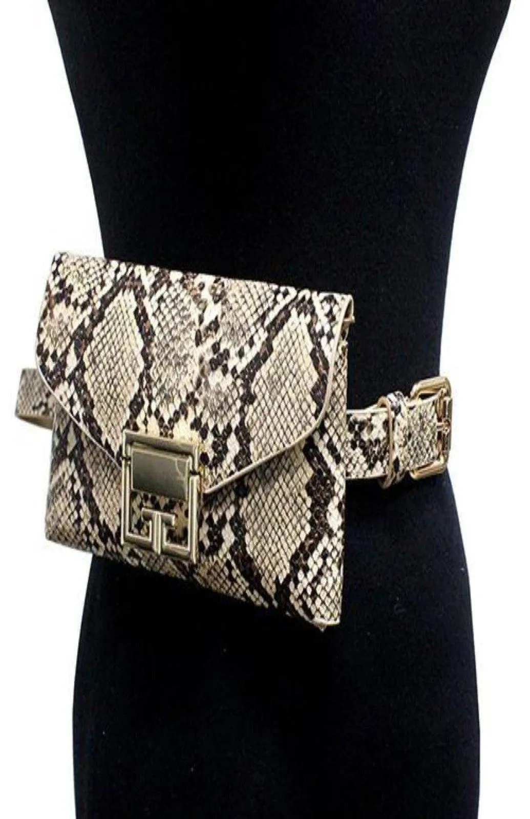 Snake Pattern Belt Bag