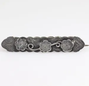 SOLD OUT: Antique English Sterling Silver Jewelry | Ornate Etched Handcrafted Pin