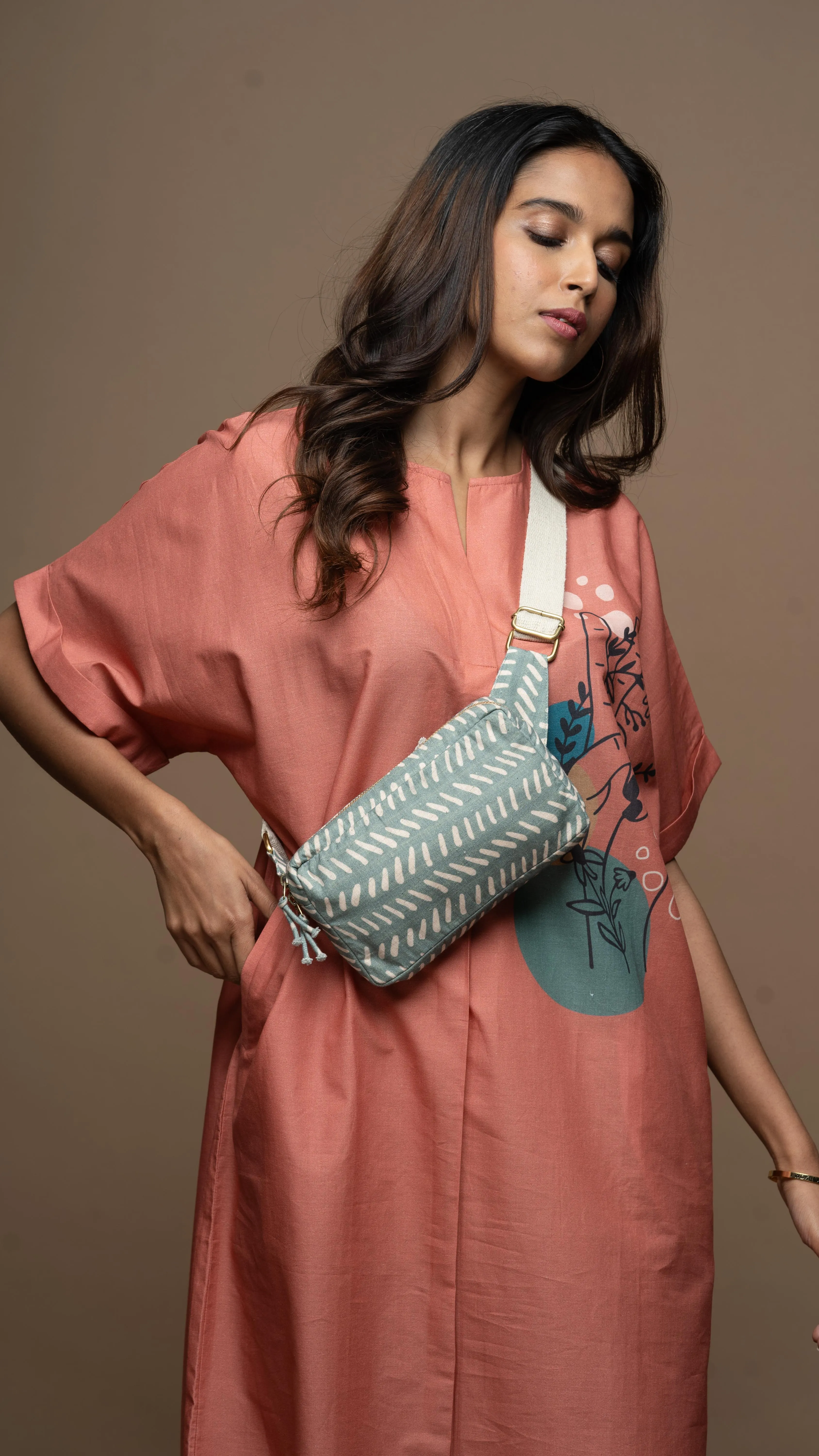 Sprinkled Streets - Dusty Sage Fanny Pack