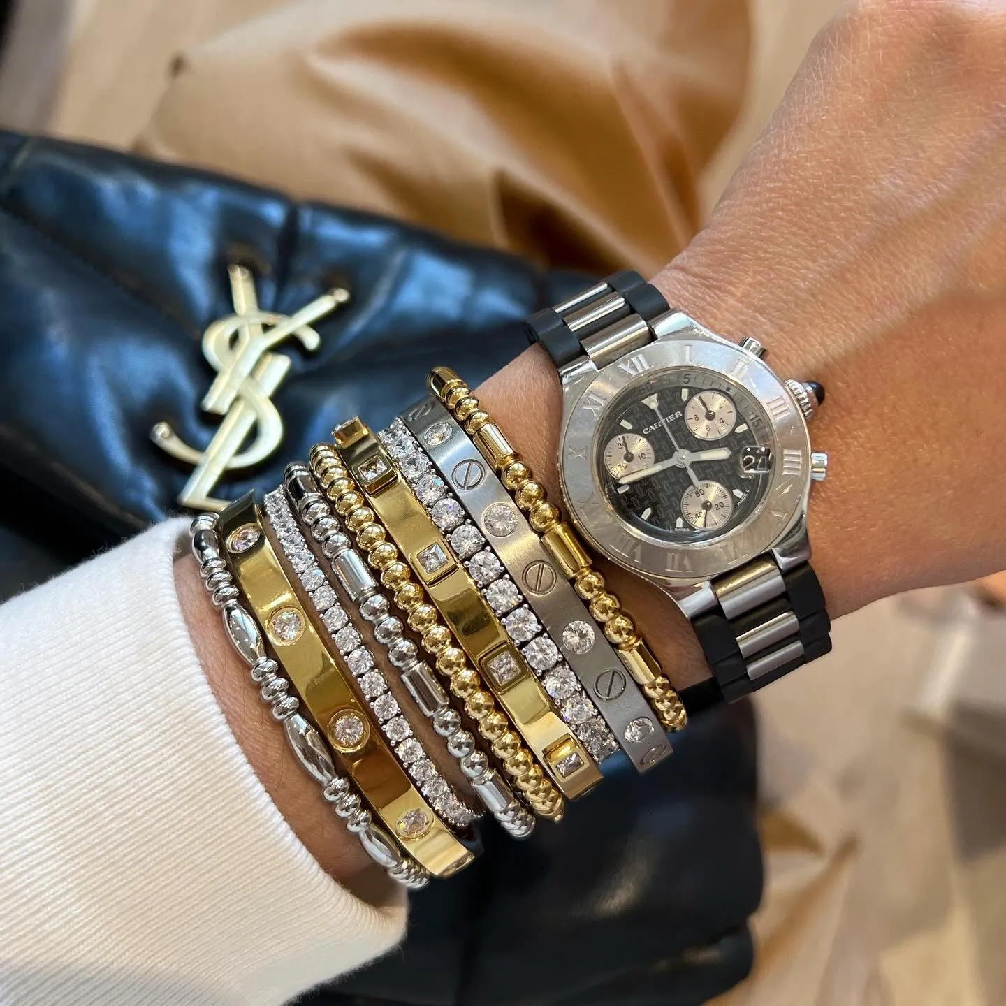 Square Bezel Bangle