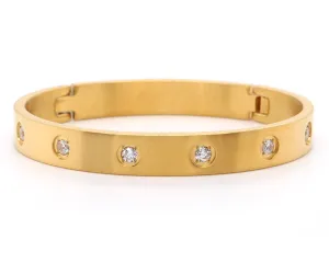 Star Bangle Gold Cuff Bracelet